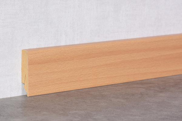 58 mm Cube Sockelleiste K58 C Buche (2400 x 16  x 58 mm)