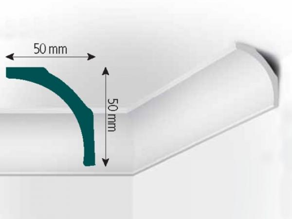 Stuckleiste | Zierprofil | Mod. M11 | 50 x 50 mm | 2,0m Länge